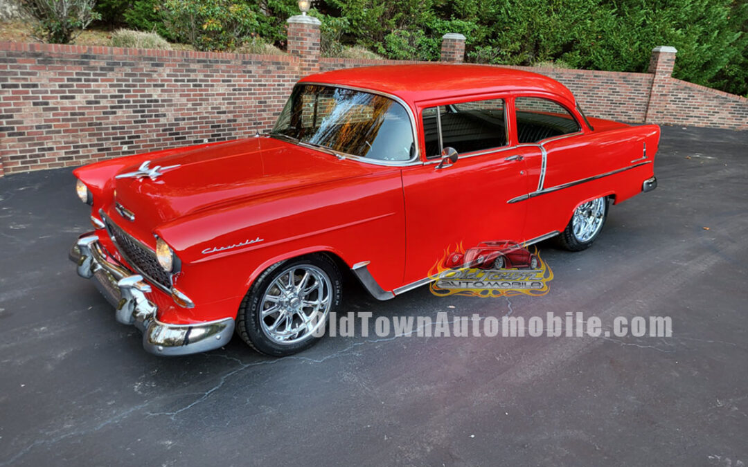 1955 Chevy 210 Sedan Viper Red at Old Town Automobile