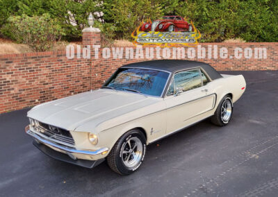 1968 Mustang Coupe in Wimbledon White at Old Town Automobile