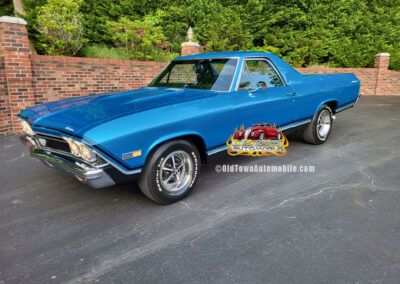 1968 Chevrolet El Camino Super Sport in blue for sale at Old Town Automobile