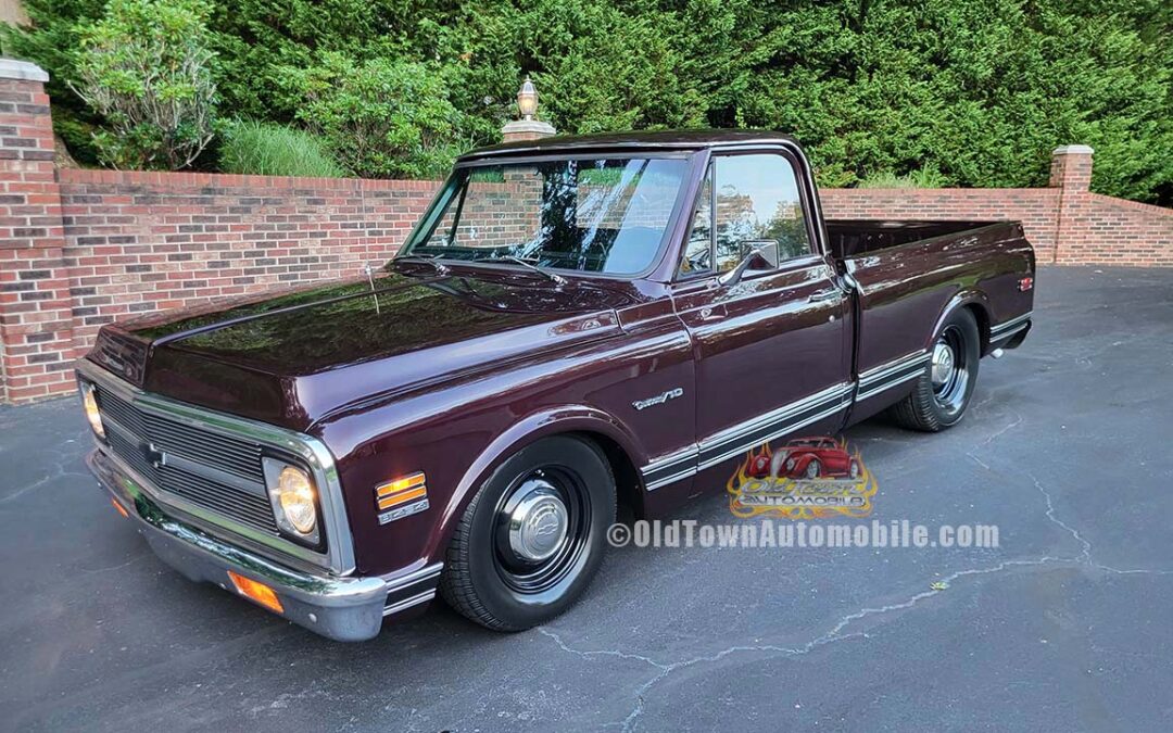 1972 Chevy Short Bed Pickup Black Cherry 2190