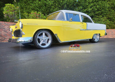 1955 Chevrolet Sedan in Yellow and White - exterior