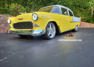1955 Chevrolet Sedan in Yellow and White - exterior