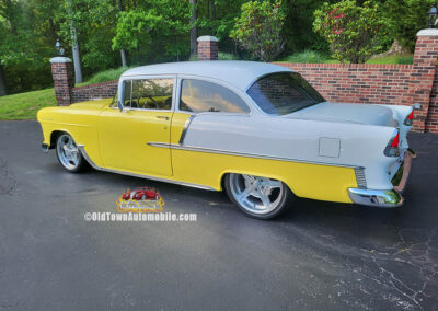 1955 Chevrolet Sedan in Yellow and White - exterior