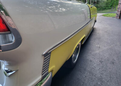 1955 Chevrolet Sedan in Yellow and White - exterior