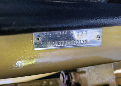 1967 Chevrolet Camaro in Candy Gold - Vin tag