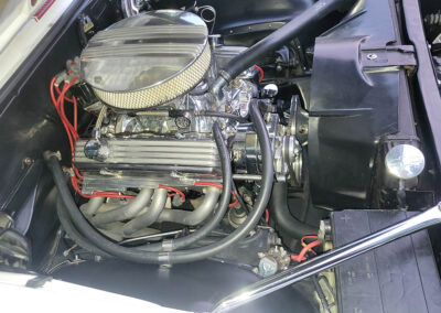 1967 Chevrolet Camaro Convertible in White with Stripes - engine