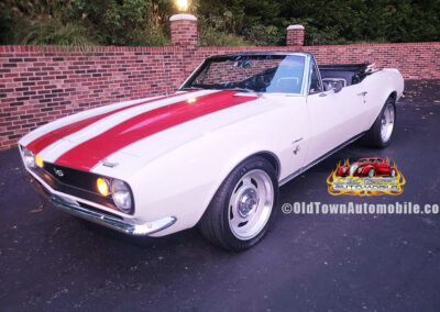 1967 Chevrolet Camaro Convertible in White with Stripes