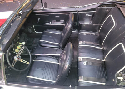1967 Chevrolet Camaro Convertible in White with Stripes - interior