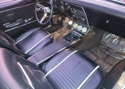 1967 Chevrolet Camaro Convertible in White with Stripes - interior