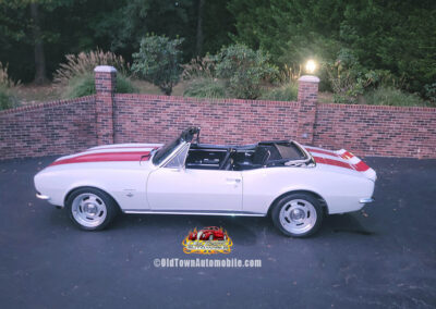 1967 Chevrolet Camaro Convertible in White with Stripes