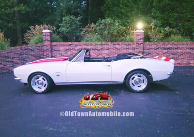1967 Chevrolet Camaro Convertible in White with Stripes