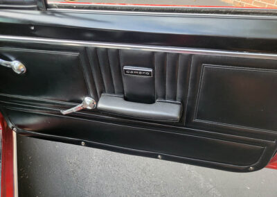 1967 Chevrolet Camaro SS in Burgundy Metallic - door