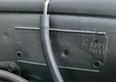 1967 Chevrolet Chevelle SS in Mountain Green - trim tag