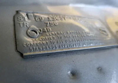 1969 Chevrolet Chevelle SS Corez Silver - trim tag