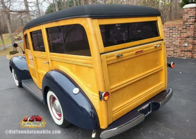 1940 Ford Woody - All Steel in Midnight Blue and maple/birdseye wood - exterior shot