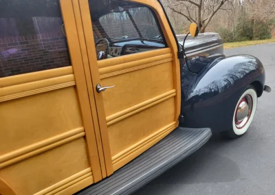1940 Ford Woody - All Steel in Midnight Blue and maple/birdseye wood - exterior shot