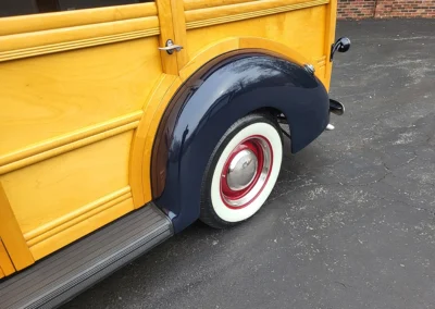 1940 Ford Woody - All Steel in Midnight Blue and maple/birdseye wood - exterior shot