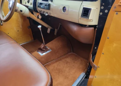 1940 Ford Woody - All Steel in Midnight Blue and maple/birdseye wood - interior shot