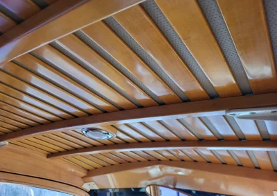 1940 Ford Woody - All Steel in Midnight Blue and maple/birdseye wood - interior shot