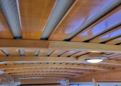 1940 Ford Woody - All Steel in Midnight Blue and maple/birdseye wood - interior shot