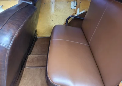 1940 Ford Woody - All Steel in Midnight Blue and maple/birdseye wood - interior shot