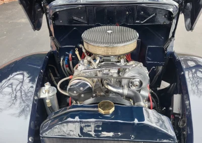 1940 Ford Woody - All Steel in Midnight Blue and maple/birdseye wood - engine