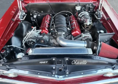 1967 Chevrolet Chevelle Restomod in Cranberry Red Metallic - engine