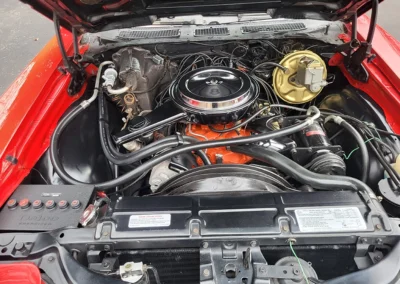 1972 Chevrolet Chevelle Convertible in Cranberry Red - engine