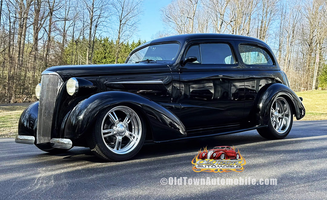 1937 Chevrolet Master Sedan in black - exterior outside shot