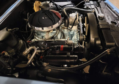 1967 Pontiac GTO in Montreux Blue - engine