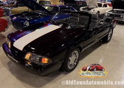 1989 Ford Mustang LX convertible in black exterior