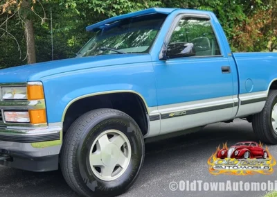 1996 Chevrolet Silverado Short Wide Pickup Z72 4x4 in blue - exterior