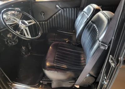 1932 Ford All Steel Sedan in Black - interior