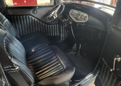 1932 Ford All Steel Sedan in Black - interior
