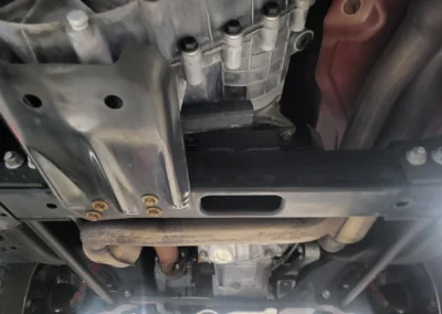 2201 Chevrolet Z71 Short bed truck in dark carmine red - under shot