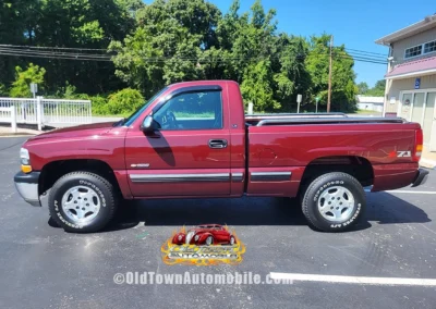 2201 Chevrolet Z71 Short bed truck in dark carmine red - exterior