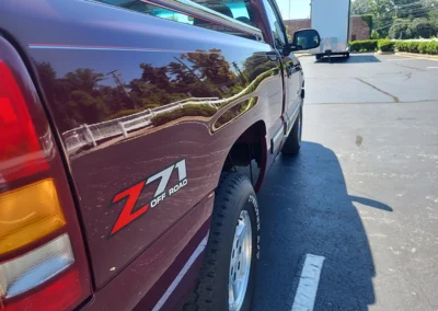 2201 Chevrolet Z71 Short bed truck in dark carmine red - exterior