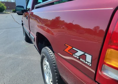 2201 Chevrolet Z71 Short bed truck in dark carmine red - exterior