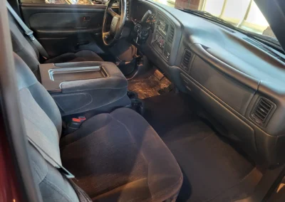 2201 Chevrolet Z71 Short bed truck in dark carmine red - interior