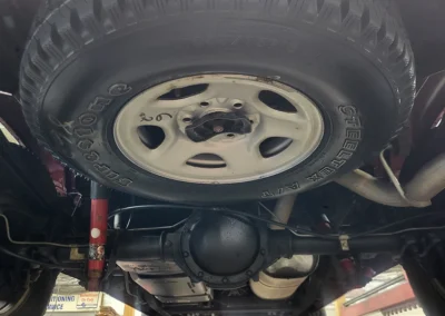 2201 Chevrolet Z71 Short bed truck in dark carmine red - under shot