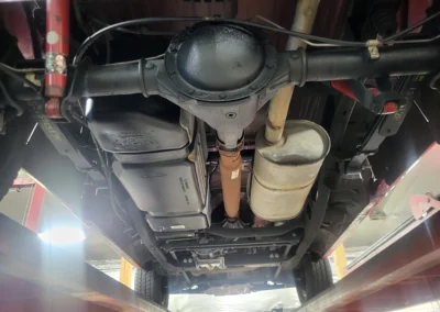 2201 Chevrolet Z71 Short bed truck in dark carmine red - under shot