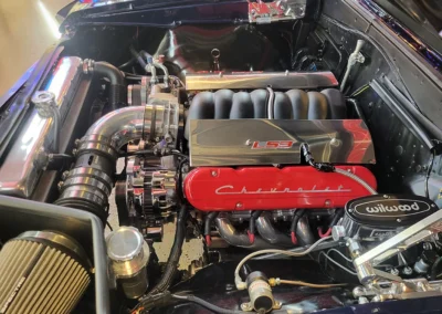 1967 Chevelle SS Restomod in Deepwater Blue - engine