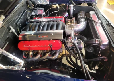 1967 Chevelle SS Restomod in Deepwater Blue - engine